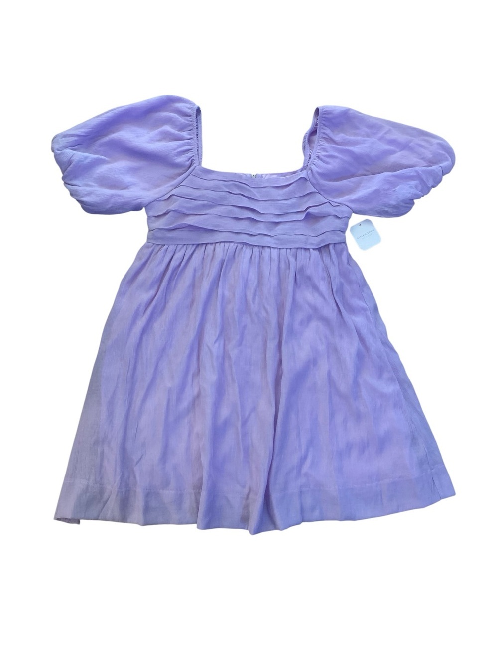 NWT Altar’d State Lilac Puff Sleeve Mini Dress Cottagecore Babydoll Sz Medium